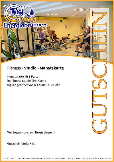 Fitness - Studio - Monatskarte
